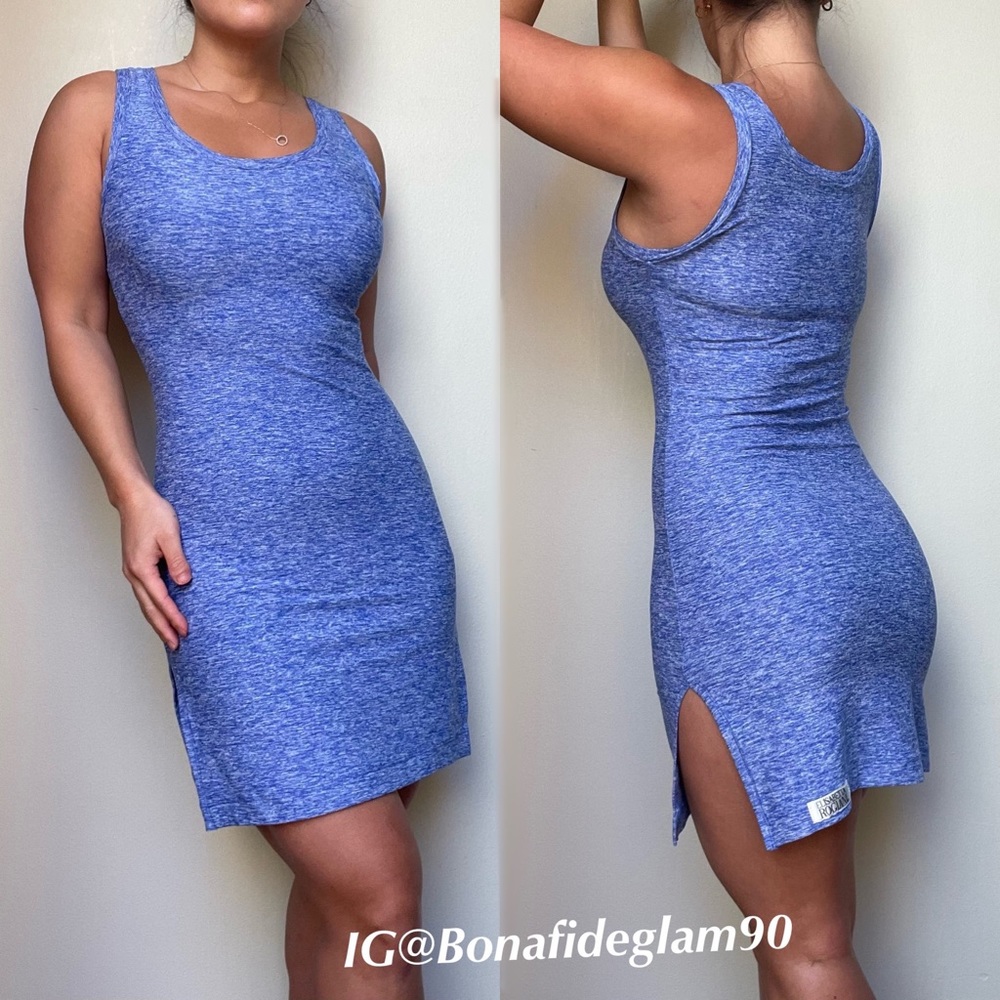 NEW Elisabetta Rogiani couture fitness women’s blue Butter tank dress S small